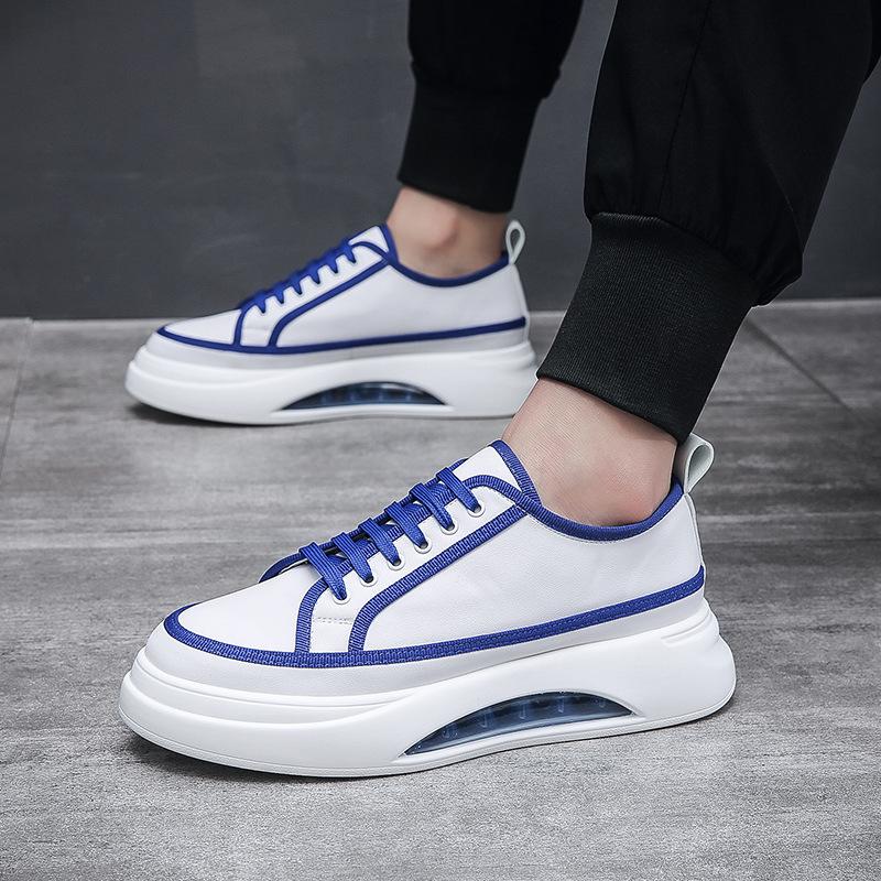 Men's shoes autumn board shoes color matching literary air cushion soft sole fashion trend shoes young personality matching Wenzhou