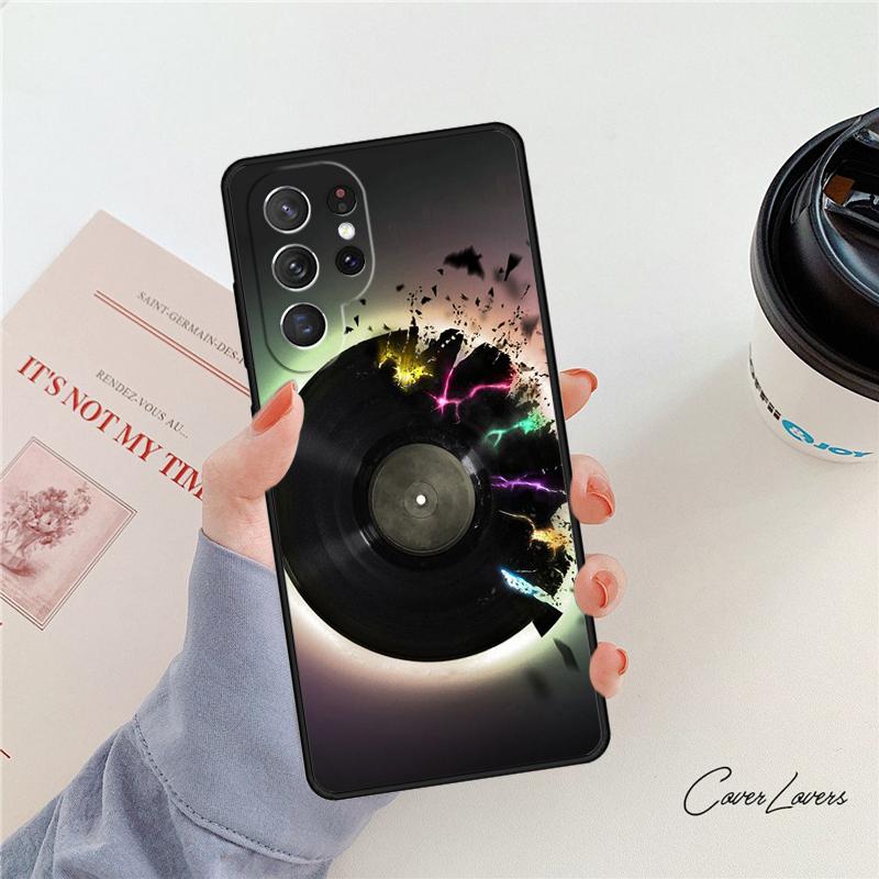 Vinyl DJ Record Art Phone Case For Samsung Galaxy S24 S25 S23 S22 Ultra Note 10 20 Plus S20 S21 FE Cover