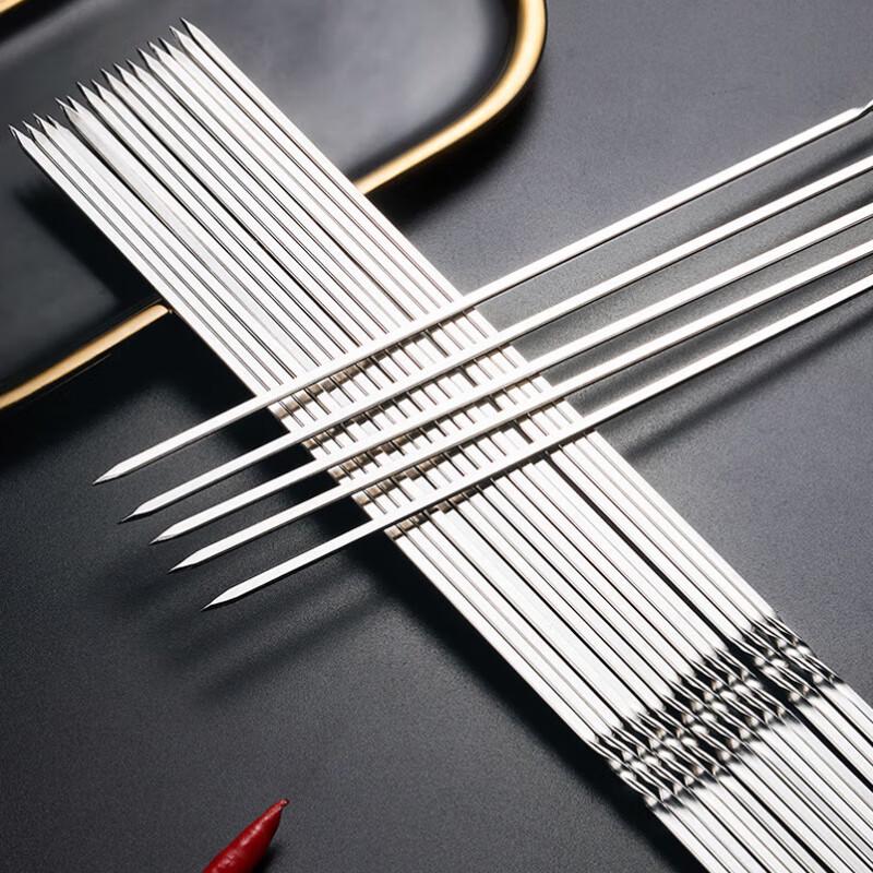 Stainless Steel Flat BBQ Skewers (30 Pcs)