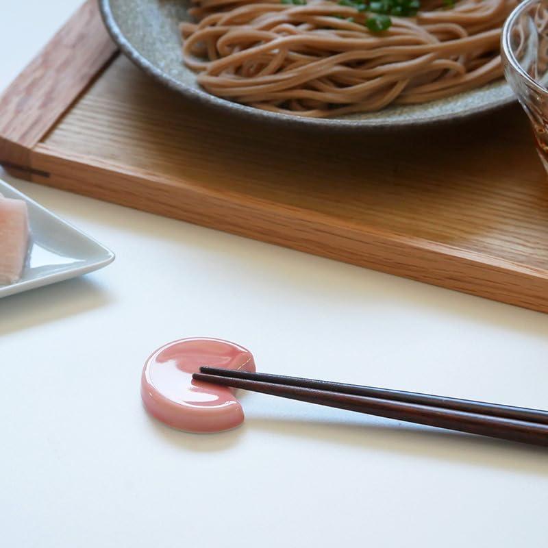 EAST Table Chopstick Rest, Red, Mt. Fuji, Tsuki, Made in Japan, Microwave Safe, Dishwasher Safe