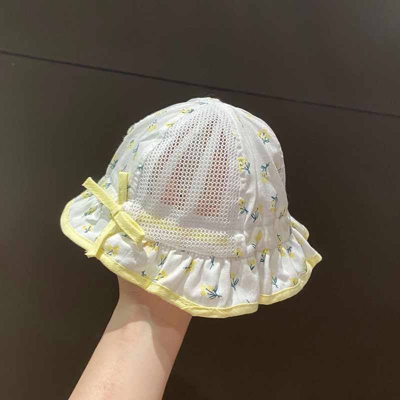 Baby Sun Hat With Breathable Cotton And Floral Design For Toddler Sun Protection