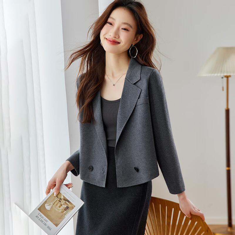 Srcr Women's Wool Blend Knit Cardigan Blazer