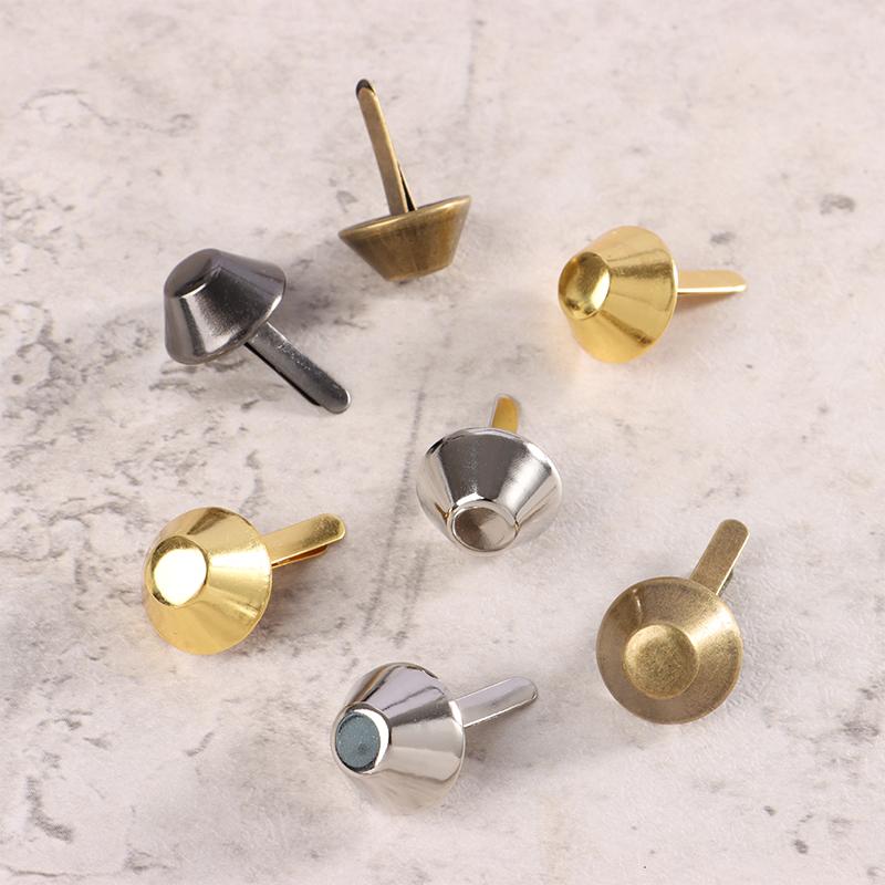 20Pcs Metal Bag Accessories Feet Rivets Studs Pierced For Purse Handbag Leather Diy Crafts Luggage Hardware Accessories