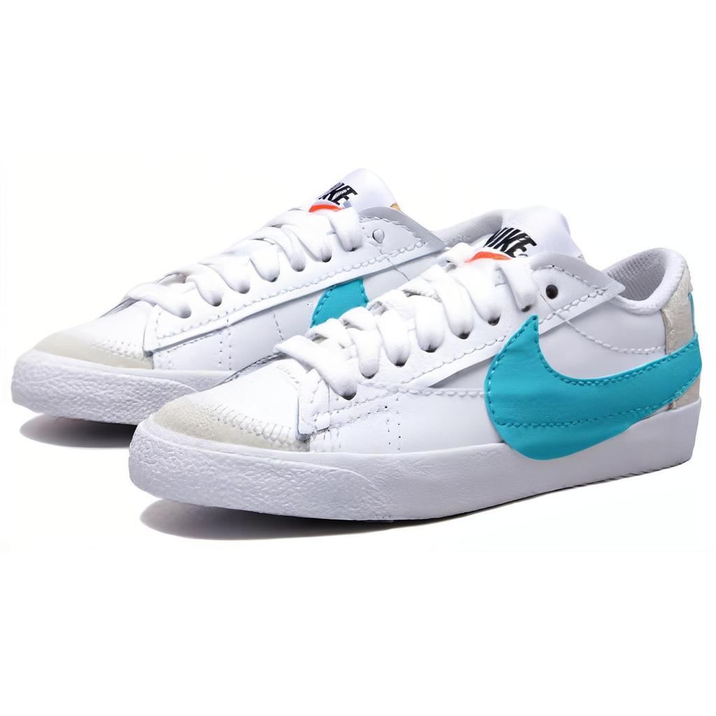 Nike Blazer Low 77 Jumbo Fashion Comfortable Low-Top Skate Shoes Women Sneaker White Green DQ1470-107