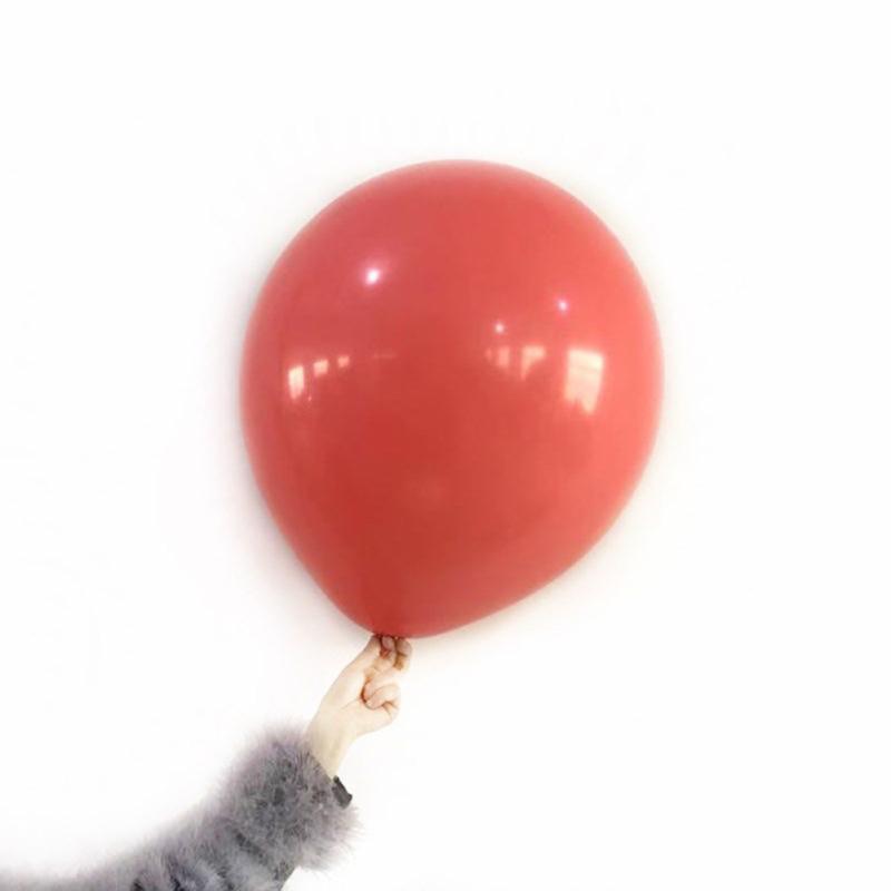 

18-дюймовый большой латексный шар цвета макарон, яркий однотонный толстый воздушный шар на свадьбу, день рождения красный
