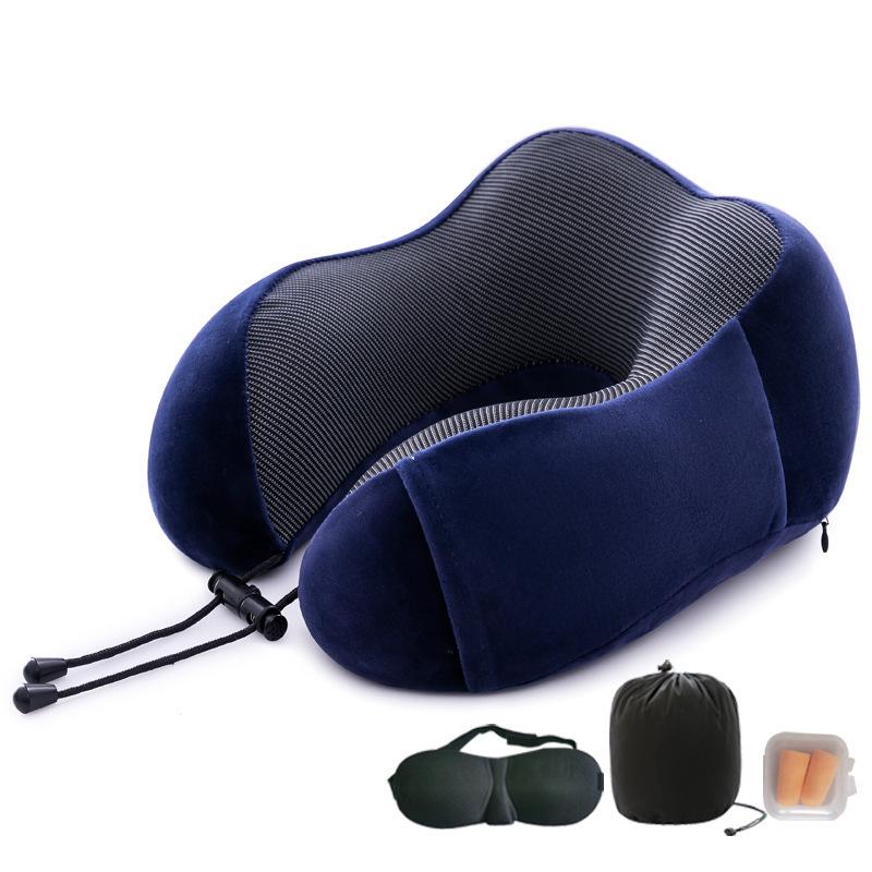 Cuscino Supporto Collo in Memory Foam Magnetico a Forma di Gobba di Cammello - Forma a U, Cuscino da Viaggio Portatile per la Protezione Cervicale