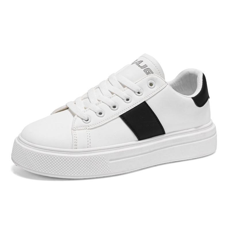 Spring New Men's Low-top Platform Skateboard Shoes Student Leather Surface Versatile White Shoes Sports Men's Shoes