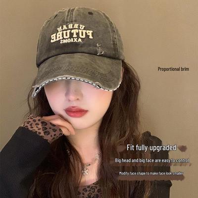2025 Unisex Distressed Duckbill Washable Baseball Cap - Slimming Design and Versatile Sunshade
