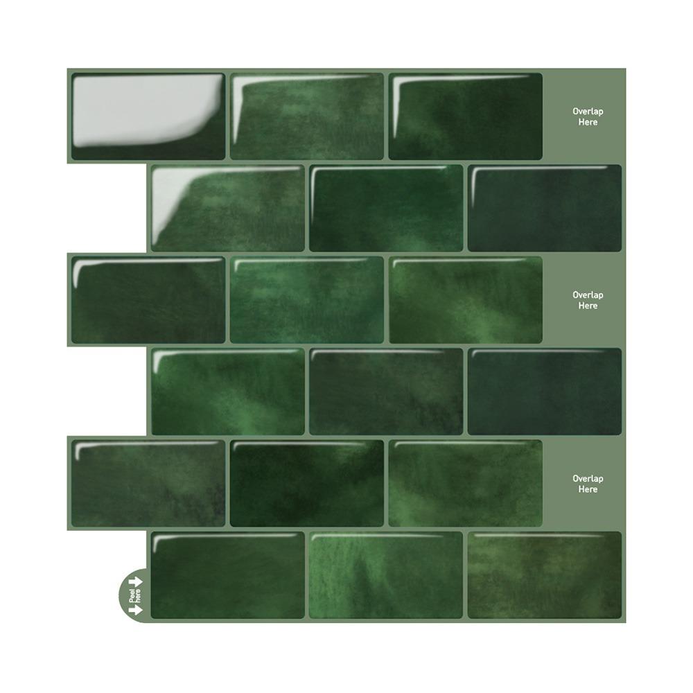 Self-adhesive 3D Stereo Wall Stickers Waterproof Oil Proof Backsplash Wall Decals Brick Design Moisture-proof