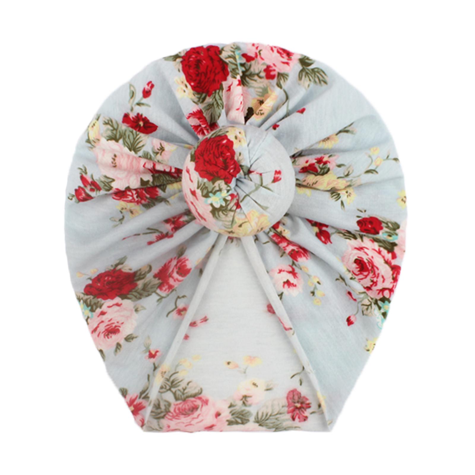 

(SU)Шапка с цветочным принтом для маленьких мальчиков и девочек, головные уборы, аксессуары для малышей F