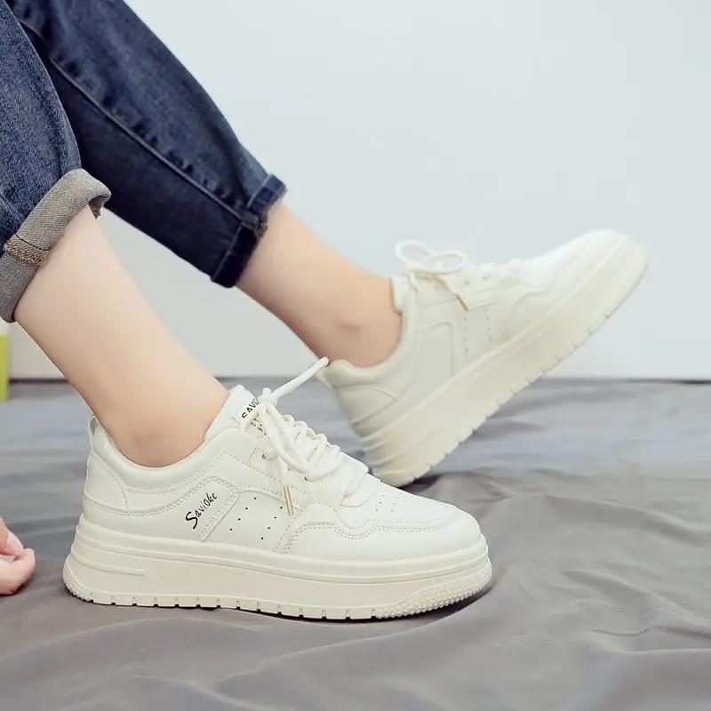 Fashion Spring Autumn Women's White Shoes Sports 2024 New Athletic Ladies Footwear Sneakers Vulcanized Shoe A On Sale Daily Routine In H