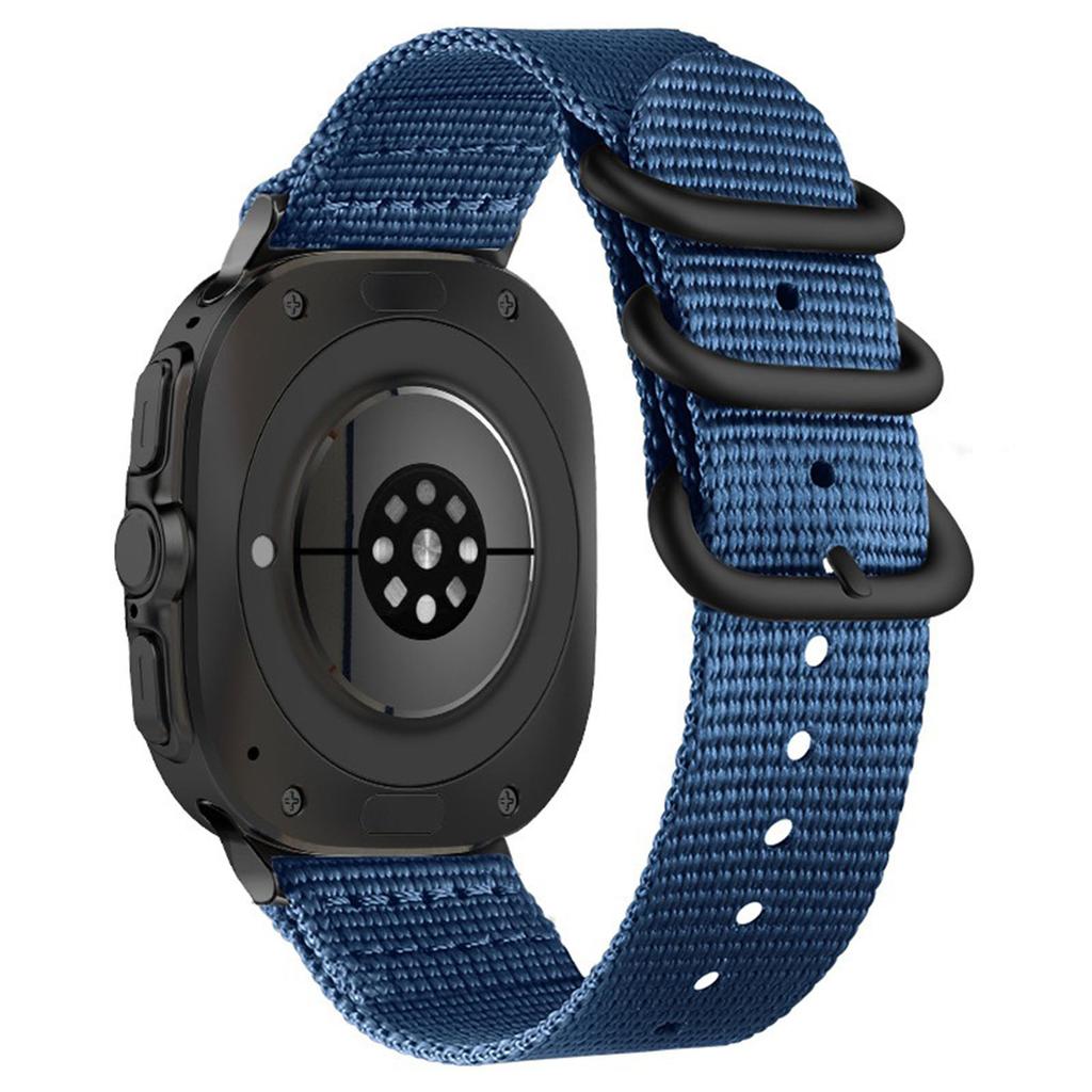 Nylonový řemínek s dvojitou smyčkou pro Samsung Galaxy Watch Ultra (2025) 47mm/Ultra 47mm Černá přezka Pletený řemínek