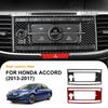 Real Soft Carbon Fiber Sticker For Honda Accord 2013 2014 2015 2016 2017 LHD Car Central CD Frame Interior Trim Accessories.