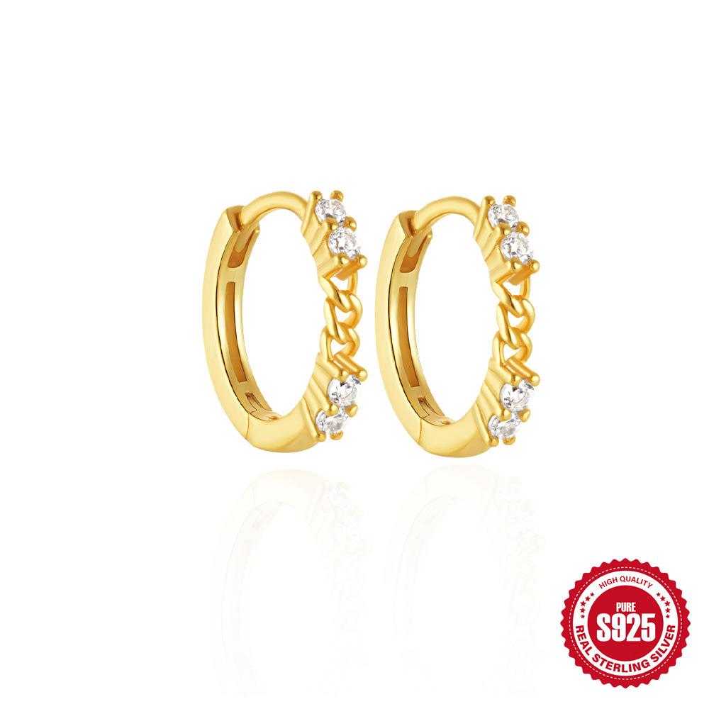 

Bow Water Drop Inlaid Zircon Earrings Fashionable And Simple Style S925 Silver Stud Earrings