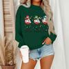 Women's Casual Fashion Round Neck Long Sleeve Christmas Printed Sweatshirt