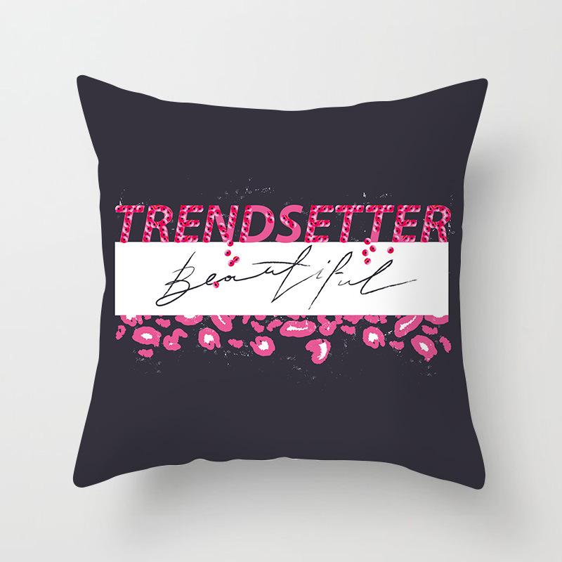 Kissenbezug mit rosa Leopardenmuster für Zuhause, Sofa oder Büro