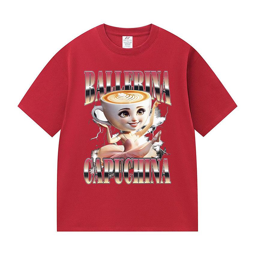 

Italian Brainrot Ballerina Capuchina Funny Meme T-Shirt Men Women Fashion Harajuku T-Shirts Summer Hot Sale 100% Cotton T Shirts 3XL