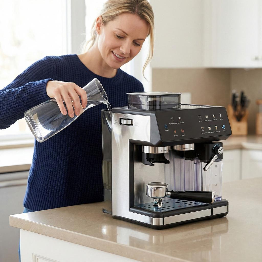 20 Bar Coffee Machine Fully Automatic Steam High-pressure Espresso Machine with Ground Brewing Espresso Machine