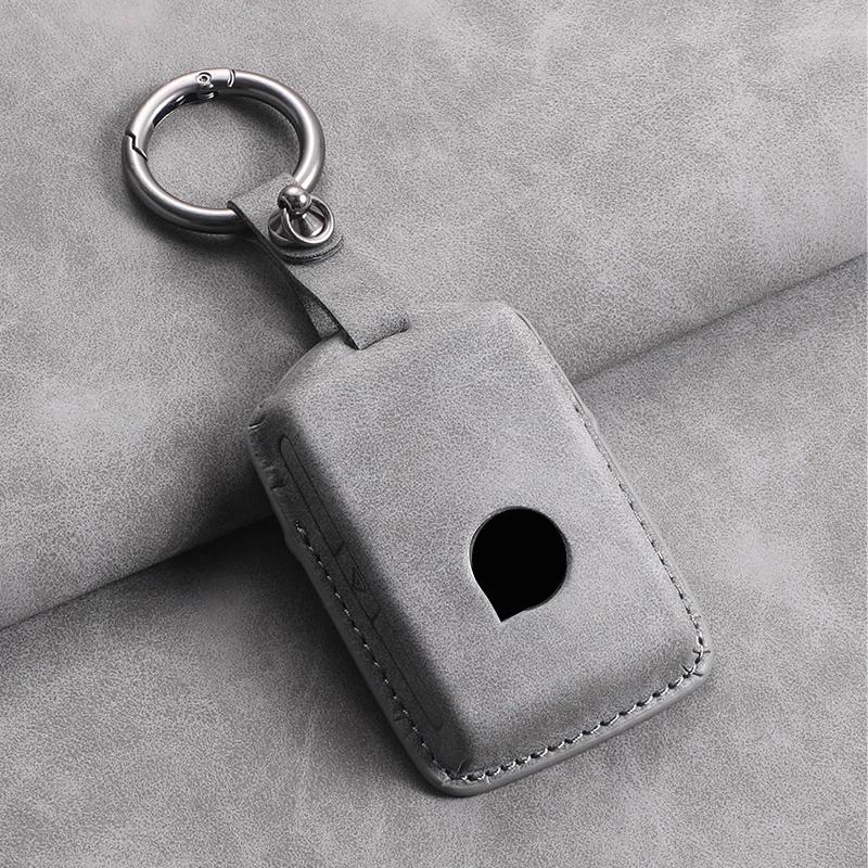 3 Button Leather Car Key Case Cover for Volvo S60 S90 XC40 XC60 XC90 V60 V90 T6 T8 Auto Key Shell Protection Accessaries