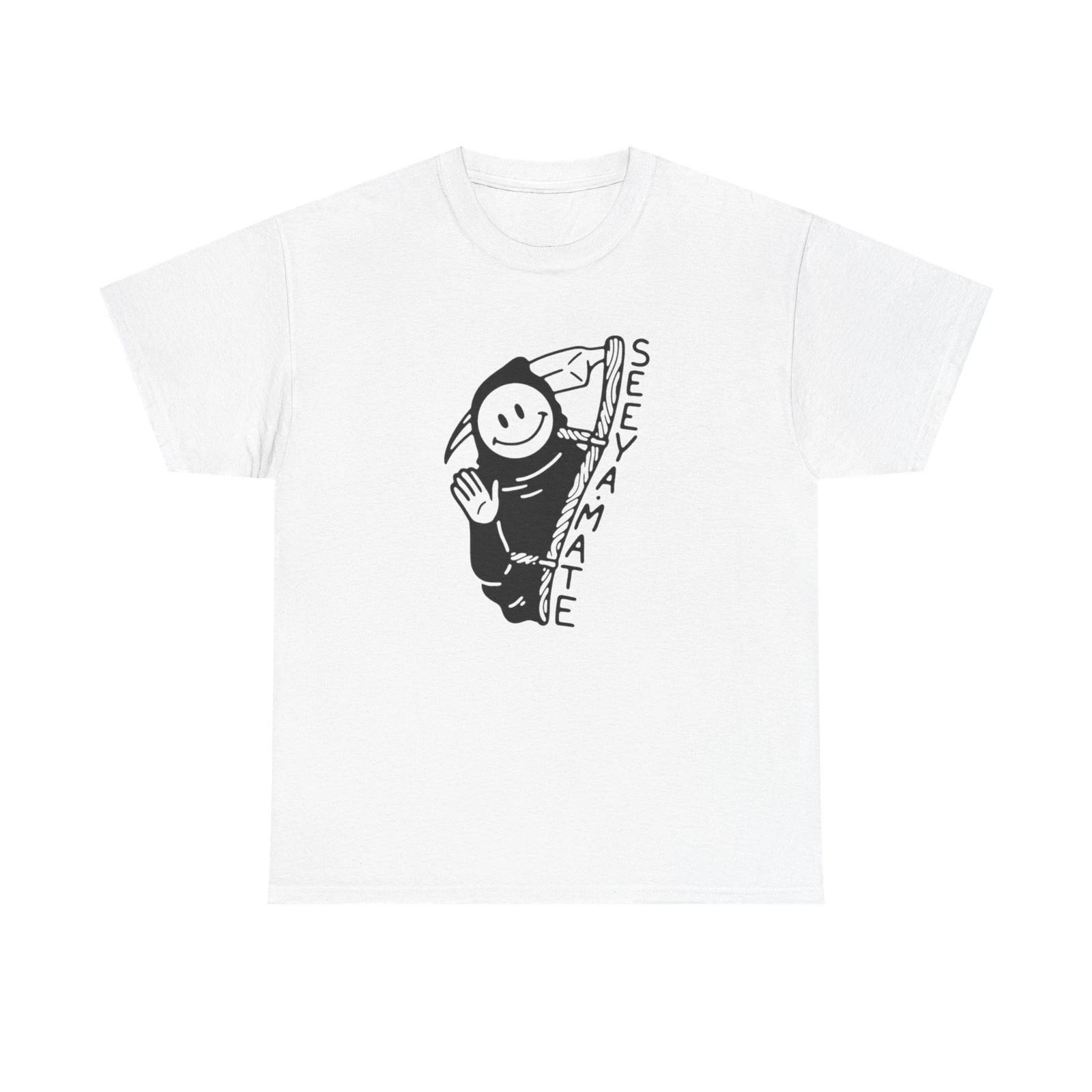 

See Ya Mate Grim Reaper Funny Graphic T Shirt Unisex Heavy Cotton Tee Gift New S