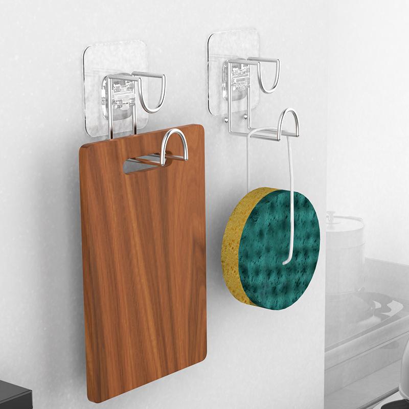 Stainless Steel Washbasin Hooks Storage Racks Punch-Free Bathroom Basin Hook Save Space Wall Mount Storage Hooks Holders Shelf
