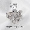 A Women's Ring with a Flower Design, Made of Metal and Adjustable In Size, Suitable for Everyday Wear and Holidays