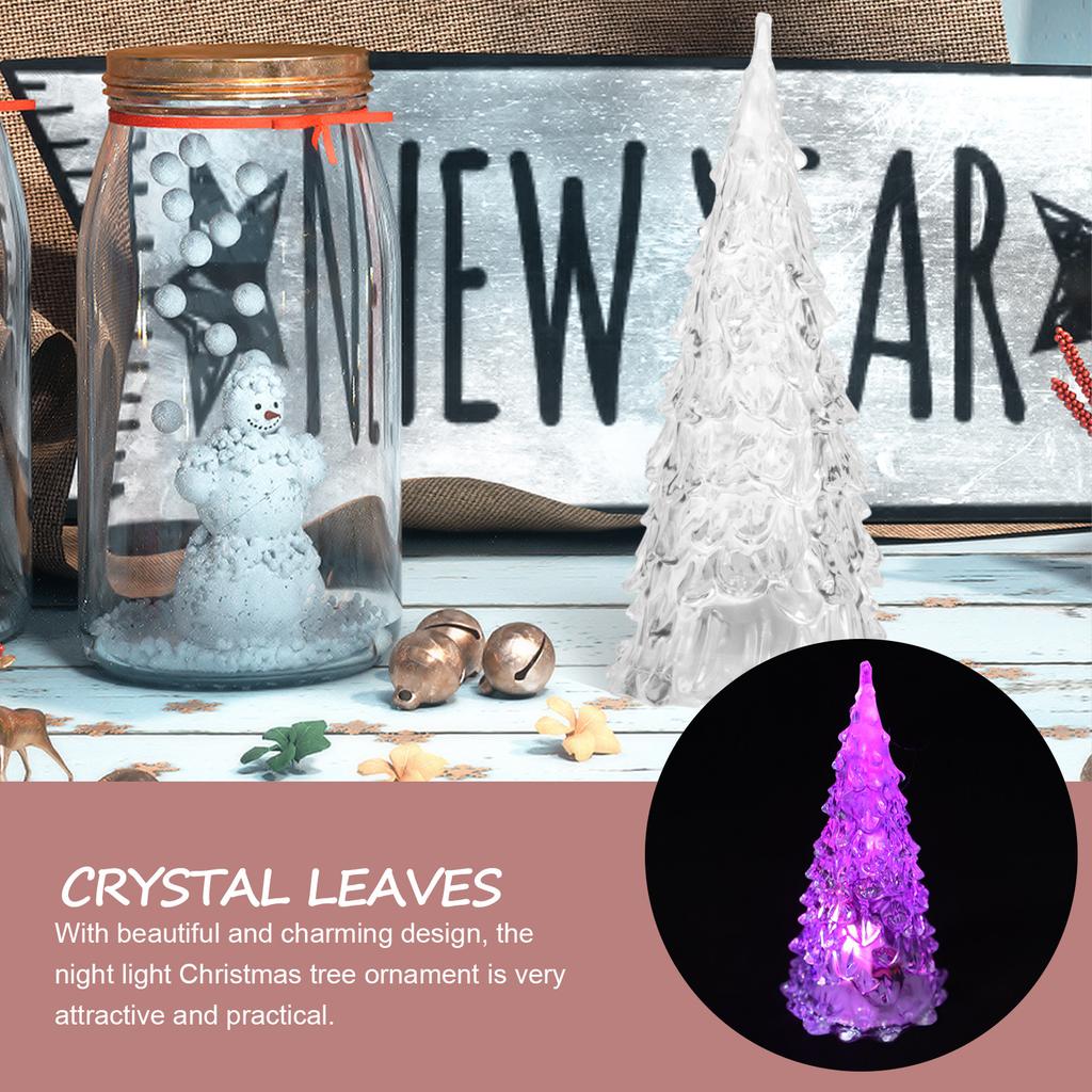 4Pcs Creative Christmas Tree LED Decoration Dazzling Colorful Lights for Desktop Festive Atmosphere Mini Christmas Tree