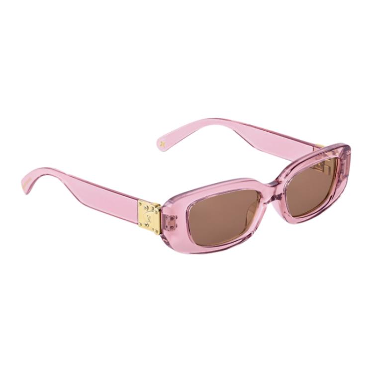 Louis Vuitton Full Frame Design Acetate Metal Square Sunglasses Women Sunglasses Pink Z3004E