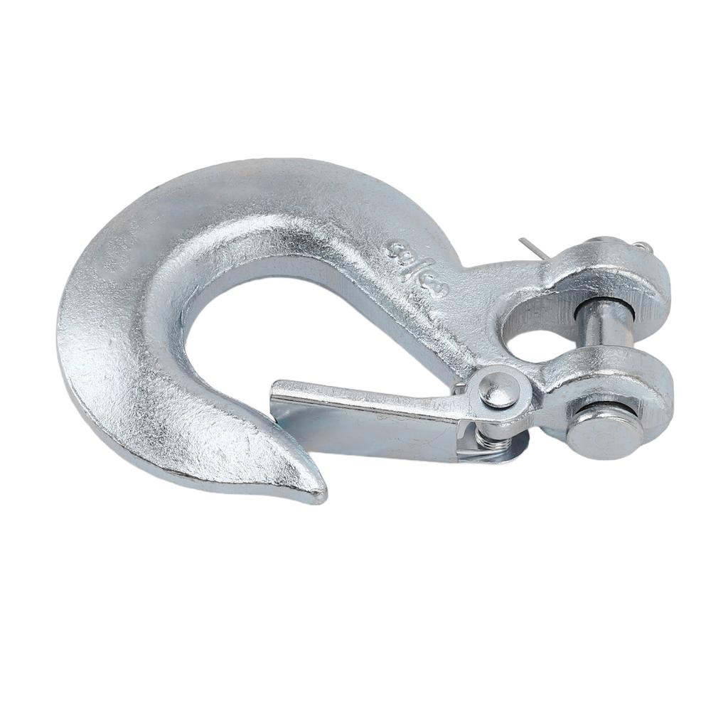 3Celsius8 Inch Chain Hook 18000lb Load Capacity Alloy Steel Zinc Clevis Slip Hook with for Trailer Truck Agricultural Equipment