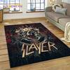 Tappeto Rock Slayer Heavy Metal Band 3D per Camera da Letto Soggiorno Casa Decorazione Divano, Gioco Bambini Grande Tappetino Decorativo Pavimento Regalo