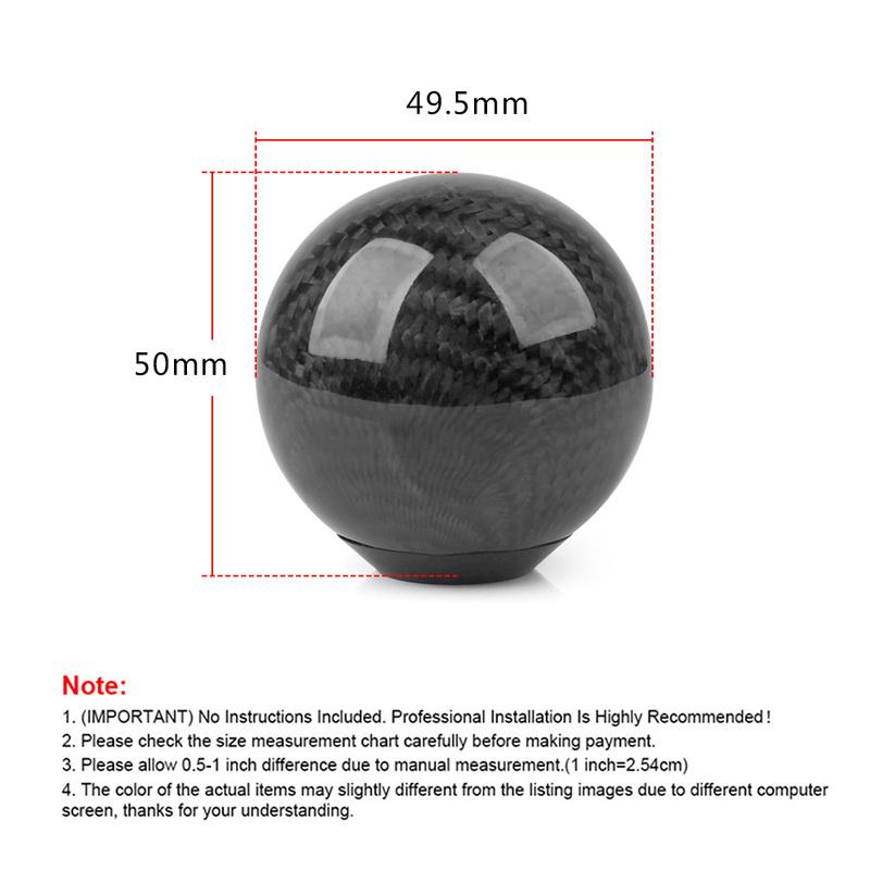 5/6 Speed Carbon Fiber Style JDM Gear Shift Knob 8MM 10MM 12MM Universal Shape Manual Transmission Shifter Lever Knob