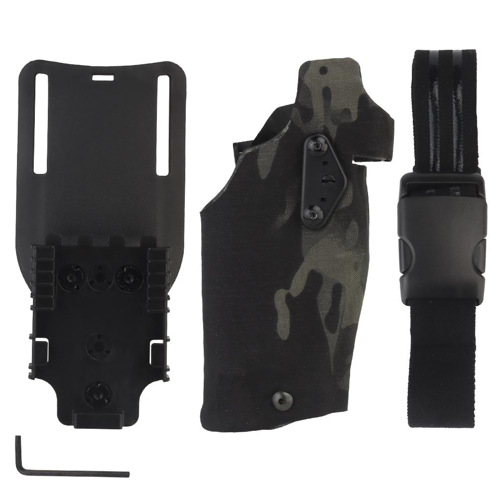 Glock 17/19 için X300/X300U Fenerli 6354DO Taktik Tabanca Kılıfı Airsoft -832 ALS Hızlı Çıkarma Bacak Kılıfı