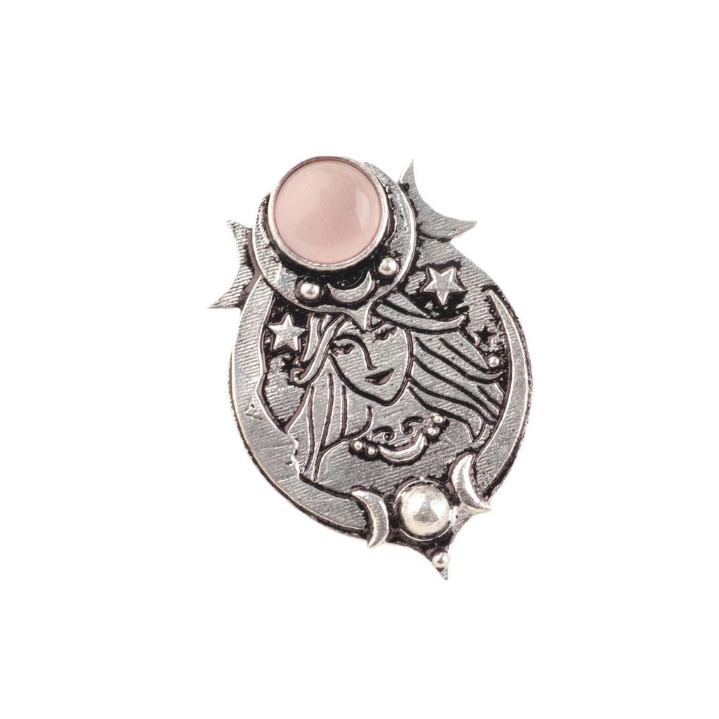 Gyönyörű Lila Macskaszem Drágakő Kézzel Készített 925 Sterling Ezüst Nyaklánc Medál CP-22-38