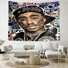Rap Legend In Blue Tapestry Hanging for Bedroom,Livingroom, Playroom,Decor Art Room Wall Tapestry Holiday and Birthday Gifts