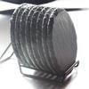 Black Round Slate Coasters: Stone Heat-Resistant Mats for Cups & Tea Trays