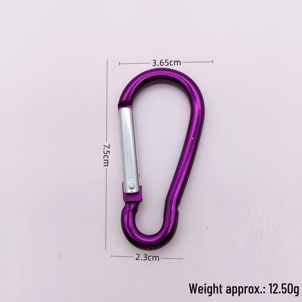 No. 8 D-Shaped Aluminum Carabiner Multi-Function Keychain Quick Release Hook