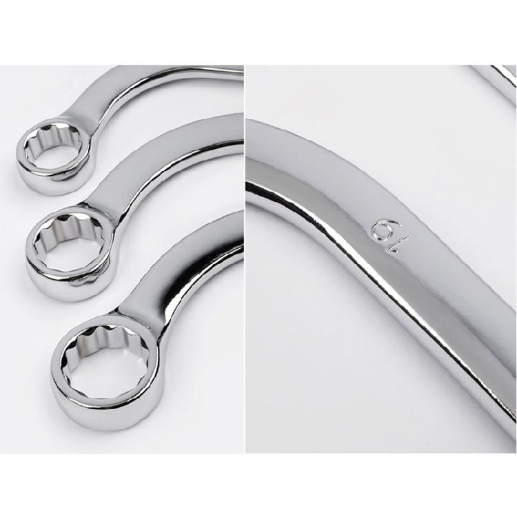 5 Pcs/Set S-Style Wrench Repair Tool Double 12 Point Box Ends for Confined Areas