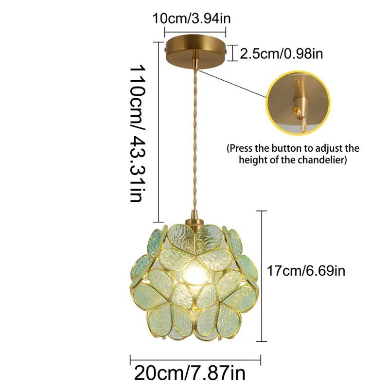 Lămpi Suspendate din Sticlă Lampă de Plafon LED Decor Acasă Candelabru Suspendat Felinar Floare Lustre Agățate Corp de Iluminat Insulă Bucătărie