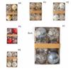 6pcs PET Painted Christmas Balls 8cm Merry Christmas Tree Decor  Party Favors