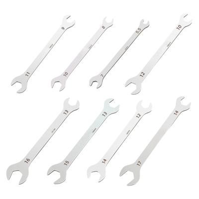 Llave de Boca Fina de Doble Cabeza Llave Abierta Acero al Carbono de Alta Resistencia Herramienta de Reparación para Espacios Estrechos y Varios Tamaños de Tuerca