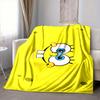 1Pc Spongebob Minimalist Art Flannel Blanket, Soft And Comfortable, Casual Warm, Camping Travel, Christmas, Halloween Xmas Gift S1294