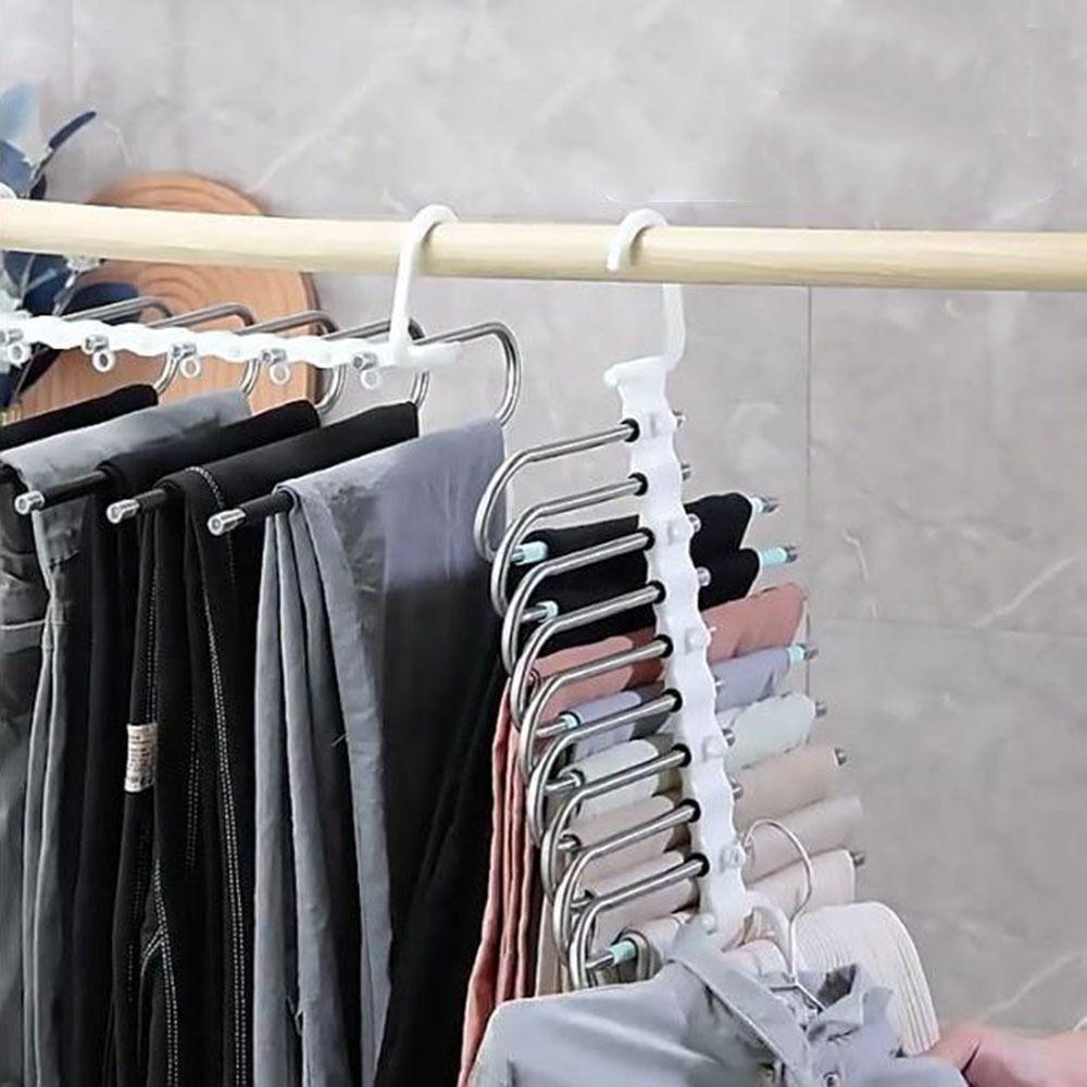 Stainless Steel Folding Clothes Hanger Large Capacity Closet Organizer  Clothes