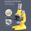1 Set Adjustable Focus LED Fill Light Optical PMMA Lens High Multiple Student Microscope 100X/600X/1200X Handheld Optical Microscope Kit Laboratory