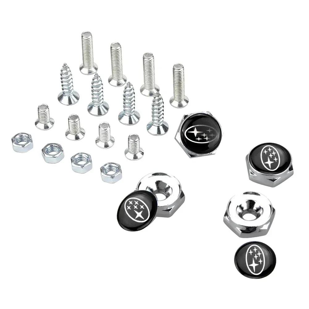 1Set Alloy Car License Plate Screws Nult Bolts For Subaru WRX BRZ DRL XV STI Outback Legacy Forester Impreza Tribeca Decoration PP222
