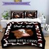 3pcs Anime Cow Lover's Comforter Set with One Quilt Cover and Two Pillowcases (No Core), Perfect for Bedroom Decor, Festive Gifts, Polyester Fabric