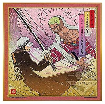 Ichiban Kuji One Piece ~Die ultimativen Schwertkämpfer~ C-Preis Ukiyo-e Stil Shikishi Trafalgar Law vs Doflamingo Shikishi Farbkollektion