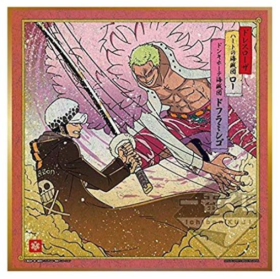 

Ichiban Kuji One Piece ~The Ultimate Swordsmen~ C Приз Сикиси в стиле укиё-э Трафальгар Ло против Дофламинго Коллекция цветных сикиси