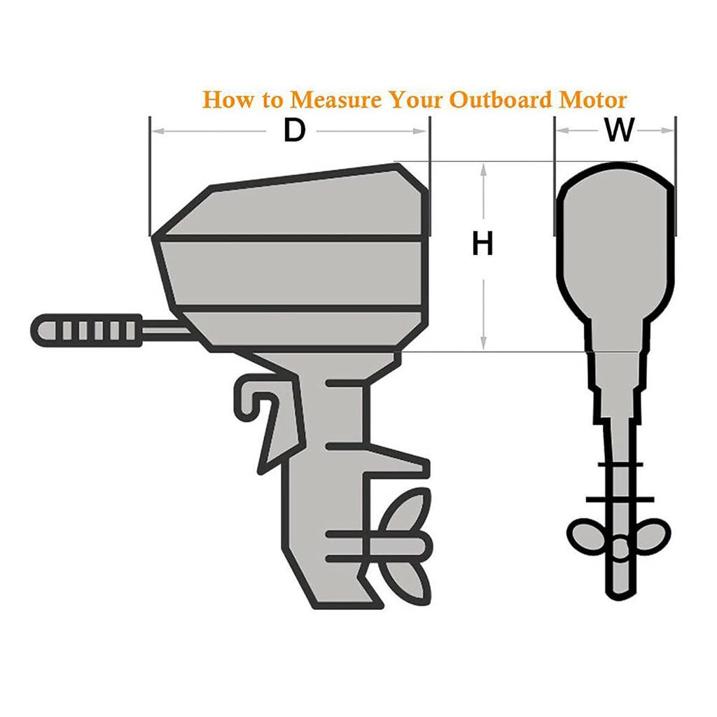 Yacht Outdoor Protective Cover Outboard Hood Dust Cover Outboard Head Cover Adjustable Boat Engine