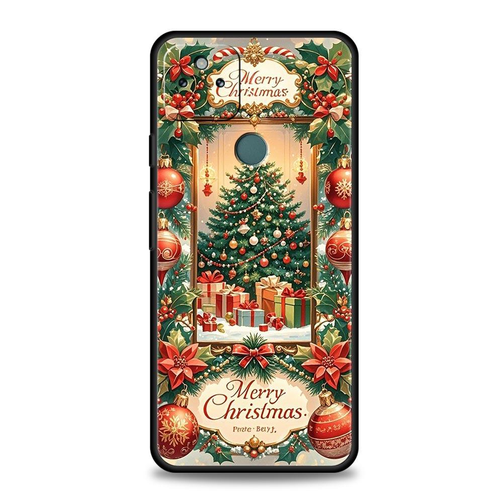 Merry Christmas Phone Case Cover for Google Pixel 10 9 8 7 6 9A 8A 7A 6A Pro Shockproof Soft TPU 9 Pro XL Shell Capas Fundas Bag