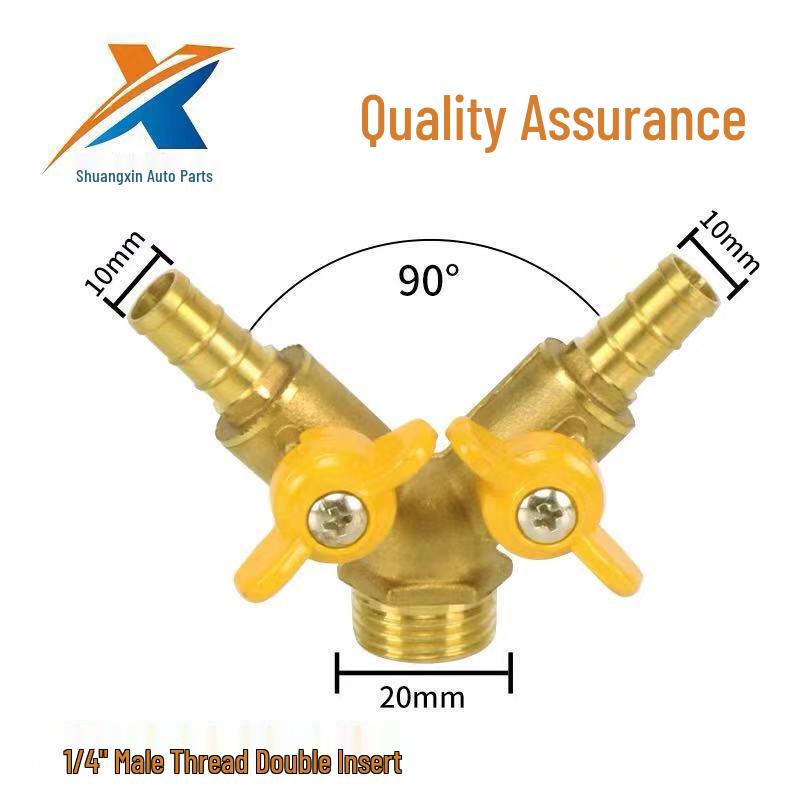 Gas-Kugelhahn aus reinem Kupfer mit Flügelgriff und verdicktem Wasserhahn für Wasserauslass und Sprinkler.